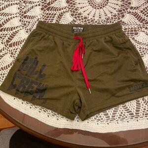 KillCrew MUAY THAI SHORTS (MID THIGH CUT) - olive, sz XL